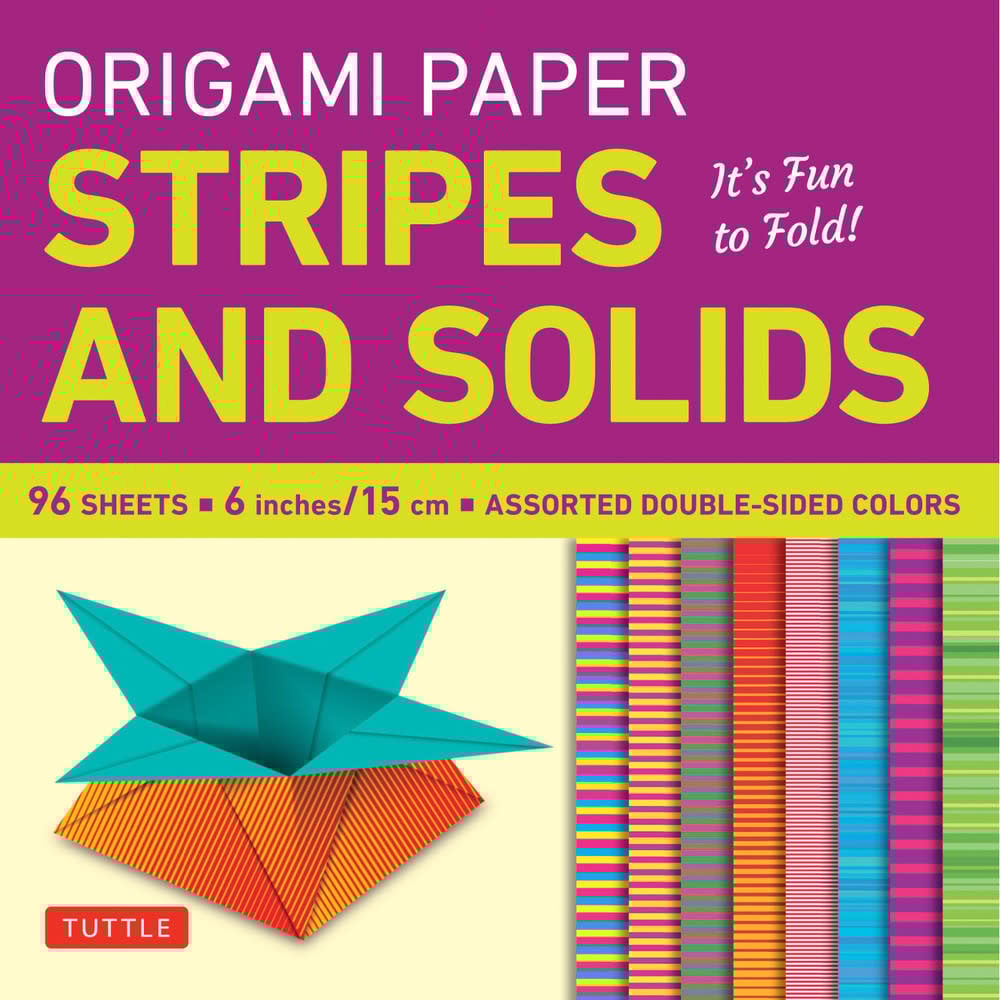 Tuttle Origami Paper: Stripes and Solids  (96 sheets)