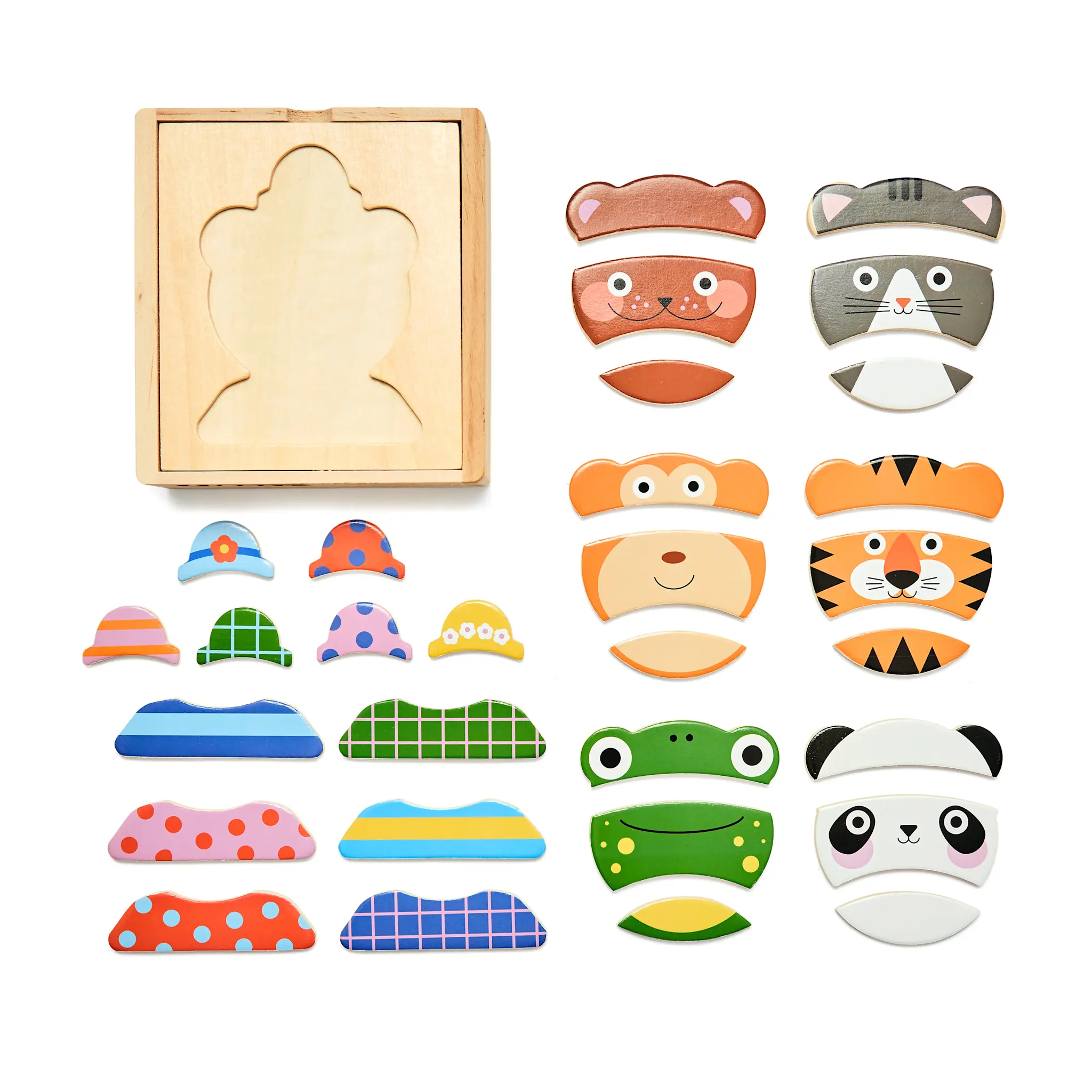 Kikkerland Animal Mix Up! Wooden Puzzle (3+)