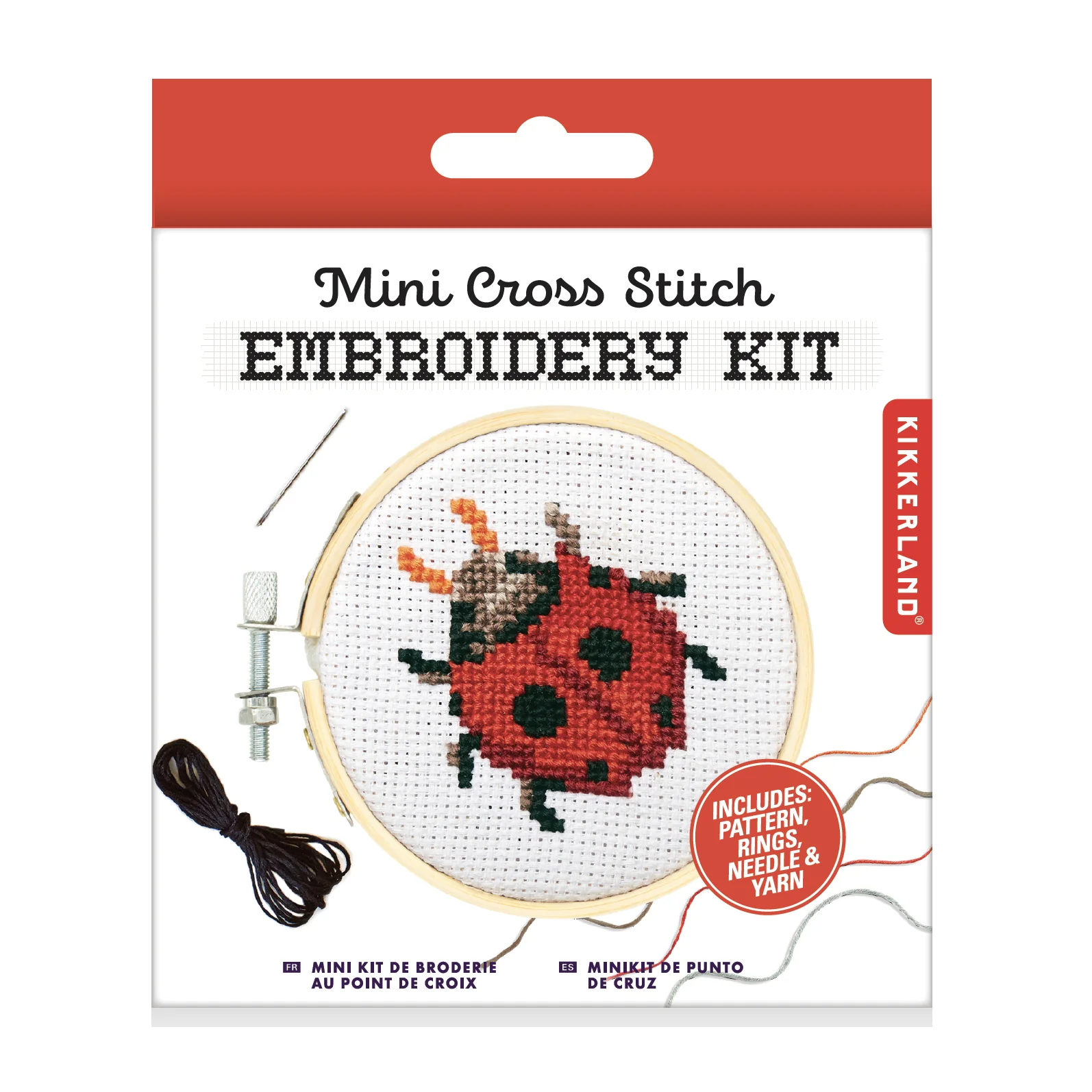 Kikkerland Mini Cross Stitch Embroidery Kit (10+)