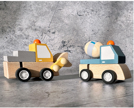 Wooden Clockwork Construction Vehicle (3+)