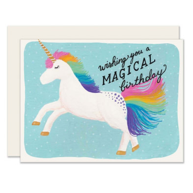 Wishing You a Magical Birthday (rainbow unicorn)