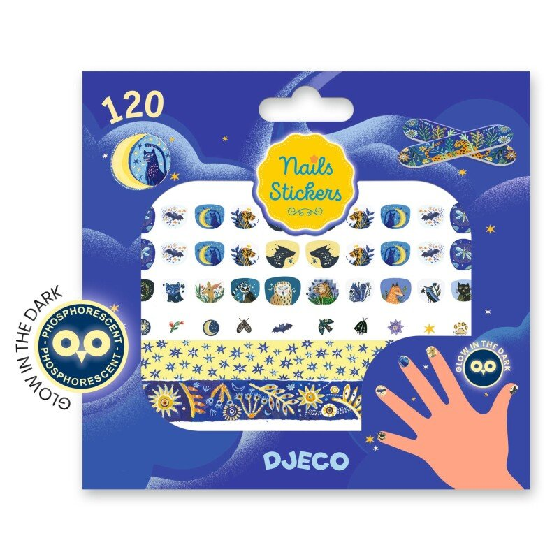 djeco Glow in the Dark Nail Stickers (120-pack) 3+