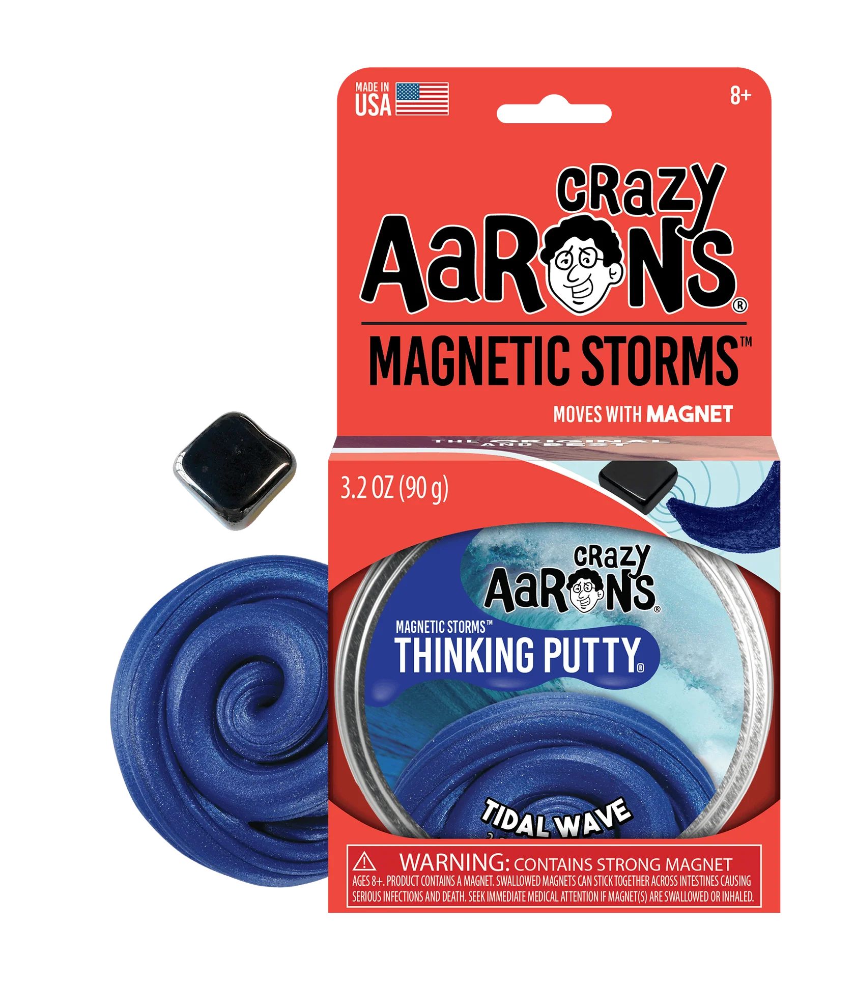Crazy Aaron’s Crazy Aarons Tidal Wave Magnetic Thinking Putty (3.2 oz) 8+