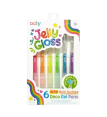 Ooly Jelly Gloss Neon Pens (6 pens) 8+