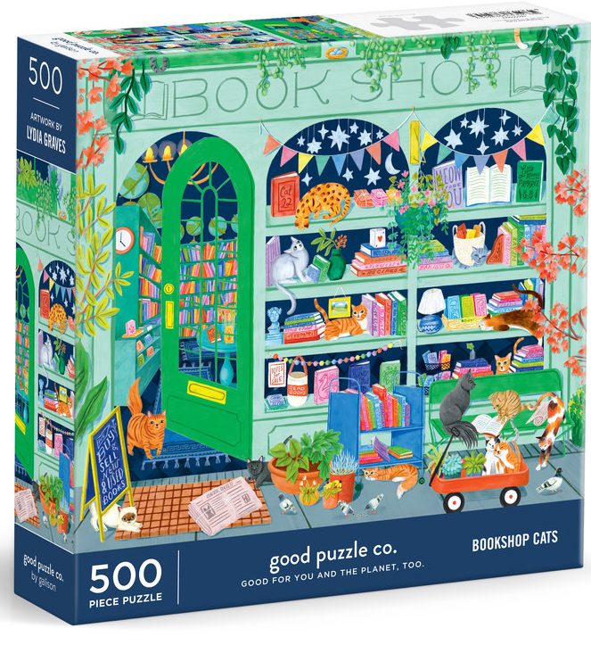 Good Puzzle Co. Bookshop Cats (500 pcs)