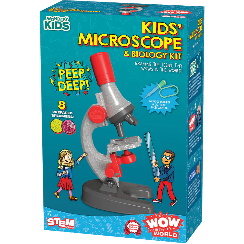 Wondery Kids Wow in the World: Kids' Microscope & Biology Kit (6+)