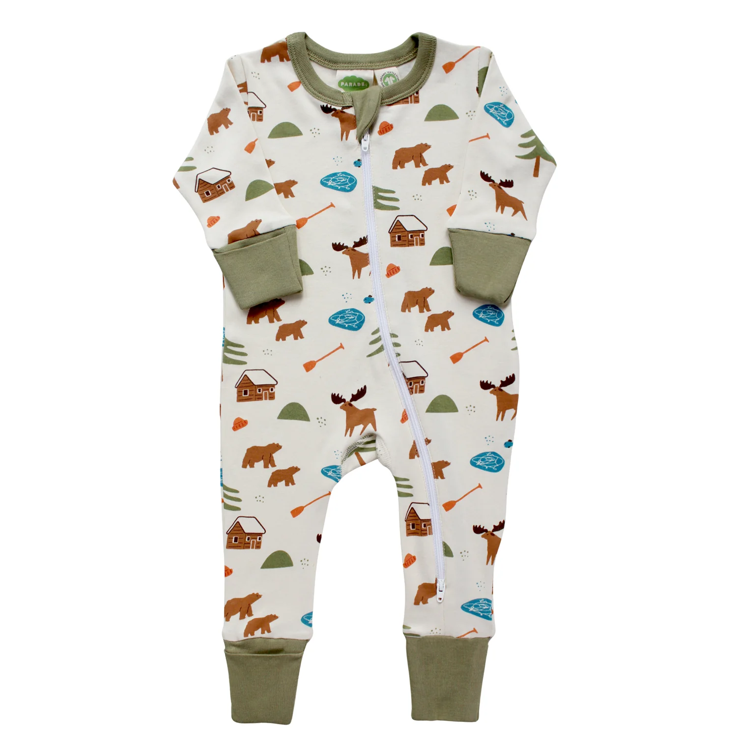 Parade Organics Parade Organics Long Sleeve '2-way' Zip Romper