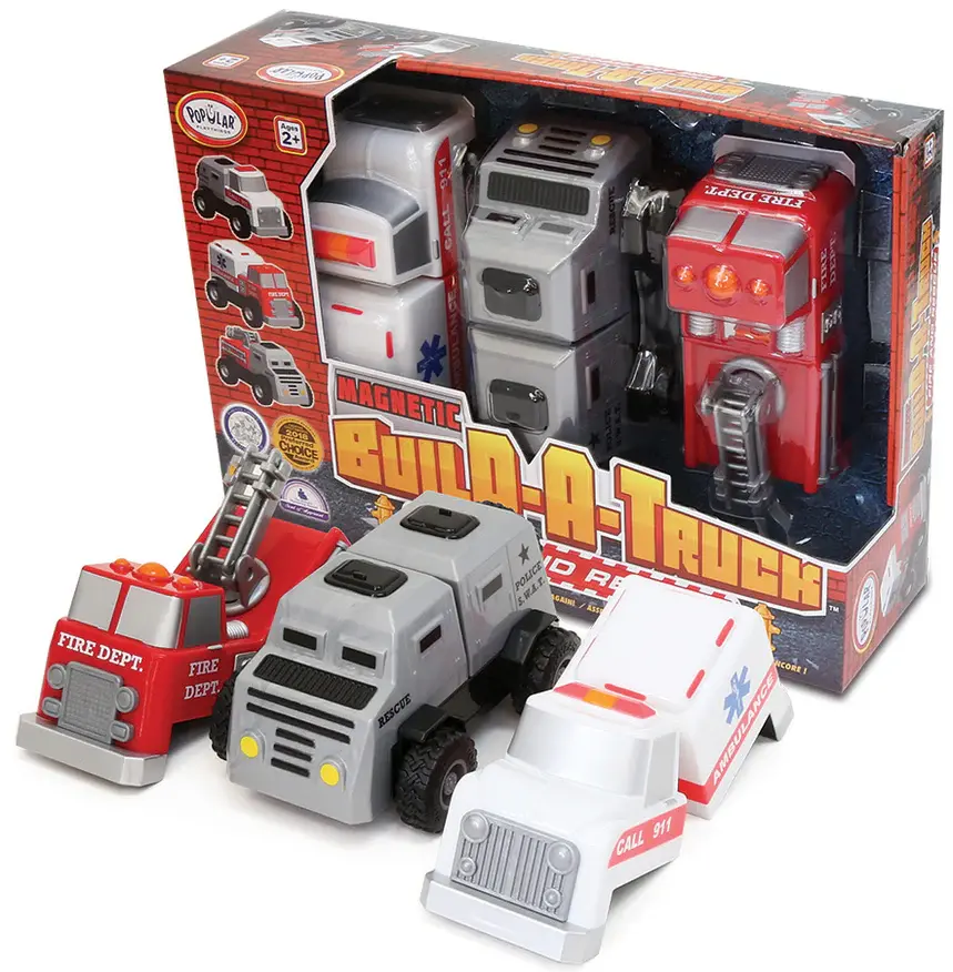 Popular Playthings Magnetic Build-a-truck Fire&Rescue (2+)