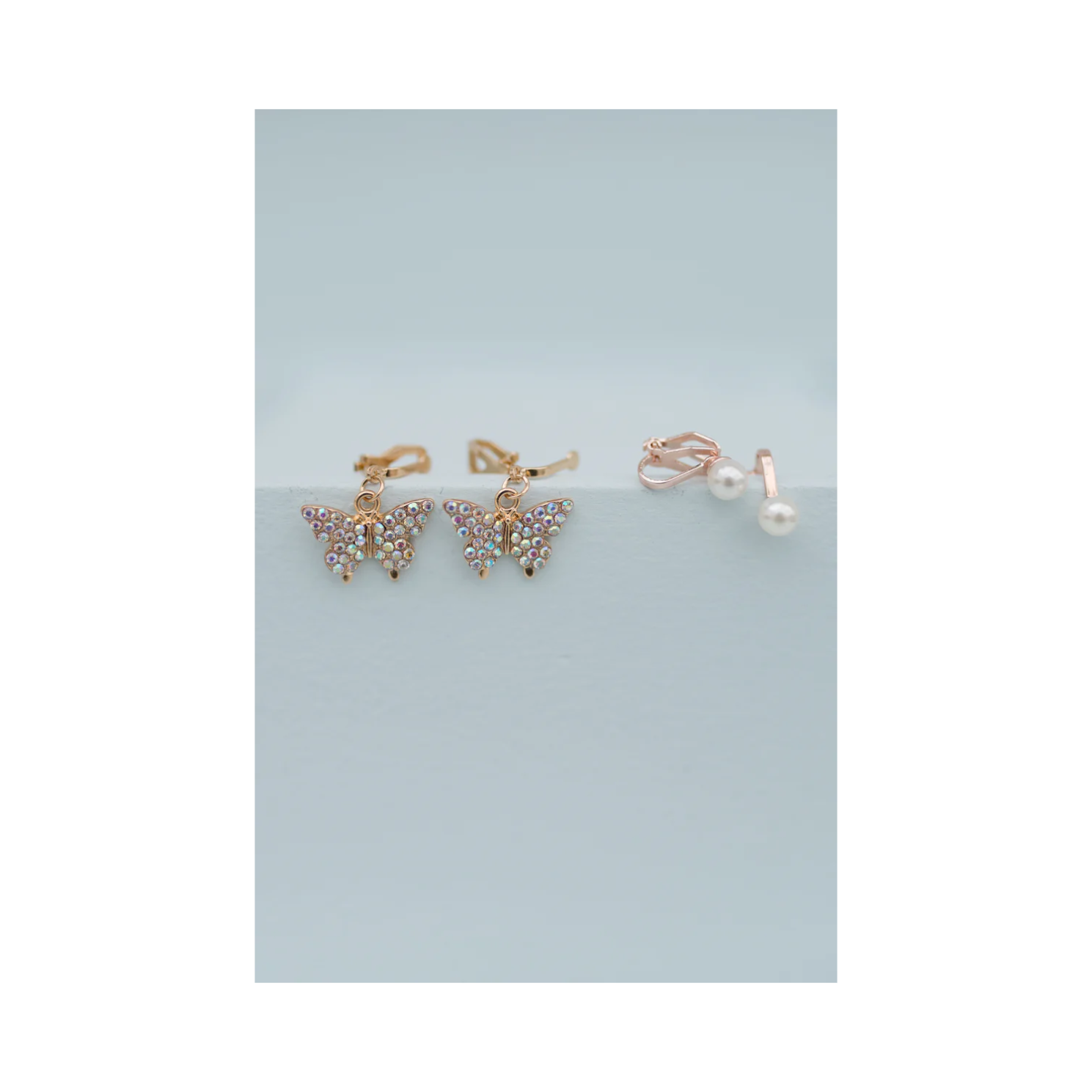 Great Pretenders Boutique Butterfly Clip-on Earrings, 2 sets (3+)