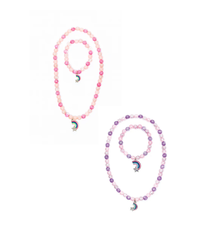 Great Pretenders Purple or Pink Rainbow Necklace & Bracelet Set (3+)