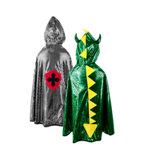 Great Pretenders Reversible Dragon and Knight Cape (size 5-6)