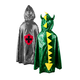 Great Pretenders Reversible Dragon and Knight Cape (size 5-6)
