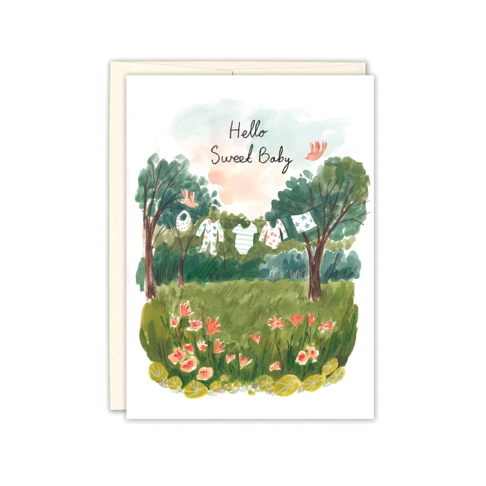 Biely & Shoaf Clothesline Baby Card