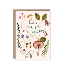 Biely & Shoaf Mushrooms Wonderful Birthday Card