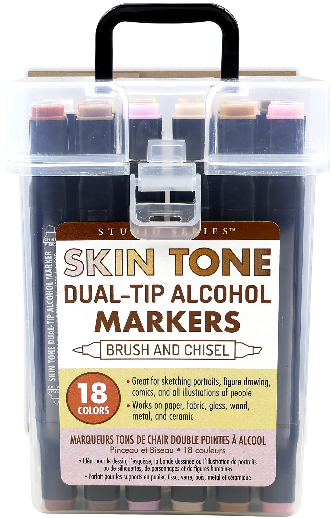 Skin Tone Dual-tip Alcohol Markers (18-pack)