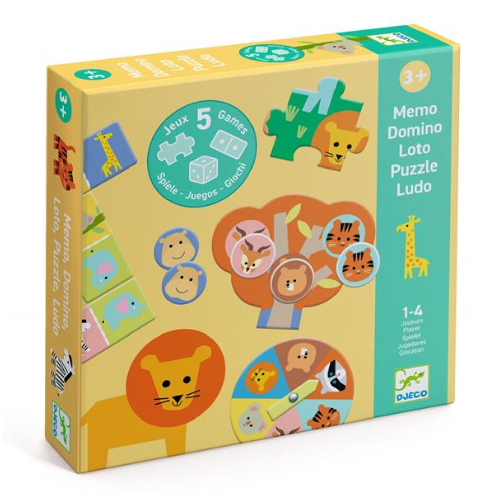 djeco 5 Games - Savannah  Animals (3+)