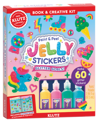 klutz Paint & Peel Jelly Stickers: Glitter Goals! (8+)