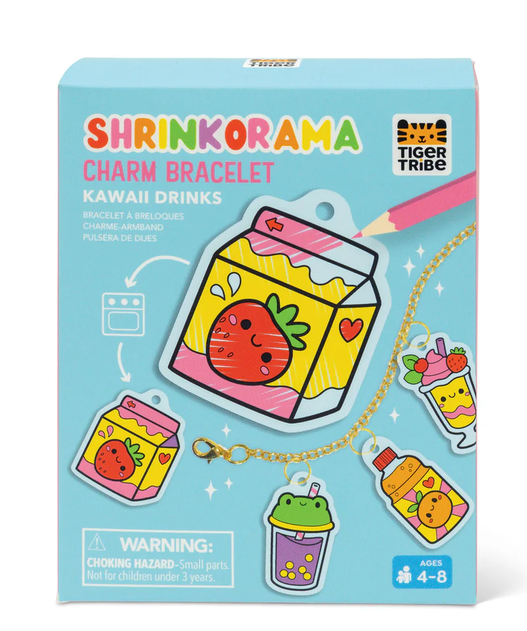 Tiger Tribe Shrinkorama Charm Bracelet: Kawaii Drinks (ages 4-8)