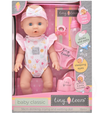 Tiny Tears baby classic - peach skin: 38 cm. drinking, crying, and wetting doll (18m+)