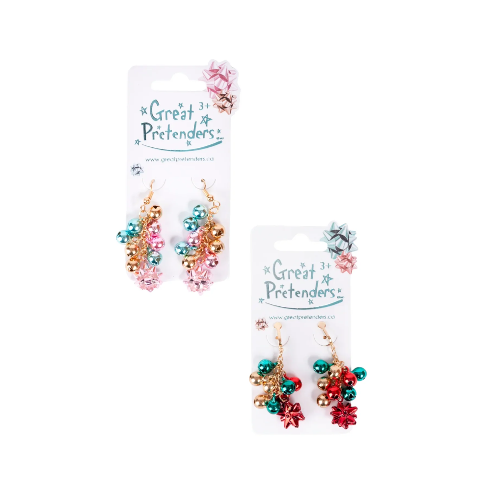 Great Pretenders Jingle All The Way earrings - pierced or clip-on
