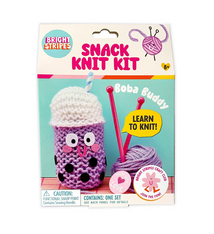 Bright Stripes Snack Knit Kit - Boba Buddy (8+)