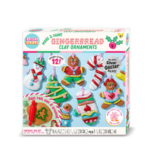 Bright Stripes Gingerbread Make & Paint Clay Ornaments (6+)