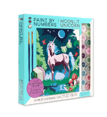 Bright Stripes Paint by Numbers Kit - Moonlit Unicorn (8+)
