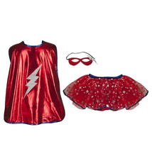Great Pretenders Surperhero Tutu, Cape & Mask, red, (size 4-6)
