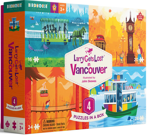 Larry Gets Lost in Vancouver - 4 Puzzles in a Box (ages 3-7)