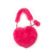 Great Pretenders Pinky Promise Fuschia Furry Purse
