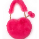Great Pretenders Pinky Promise Fuschia Furry Purse