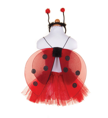 Great Pretenders Glitter LadybugTutu with Wings & Headband size 4-6