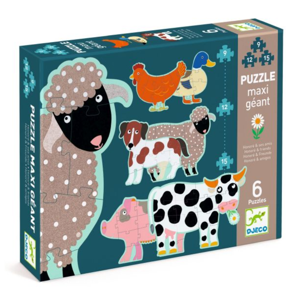djeco Giant Puzzle - Honore and Friends (3+)