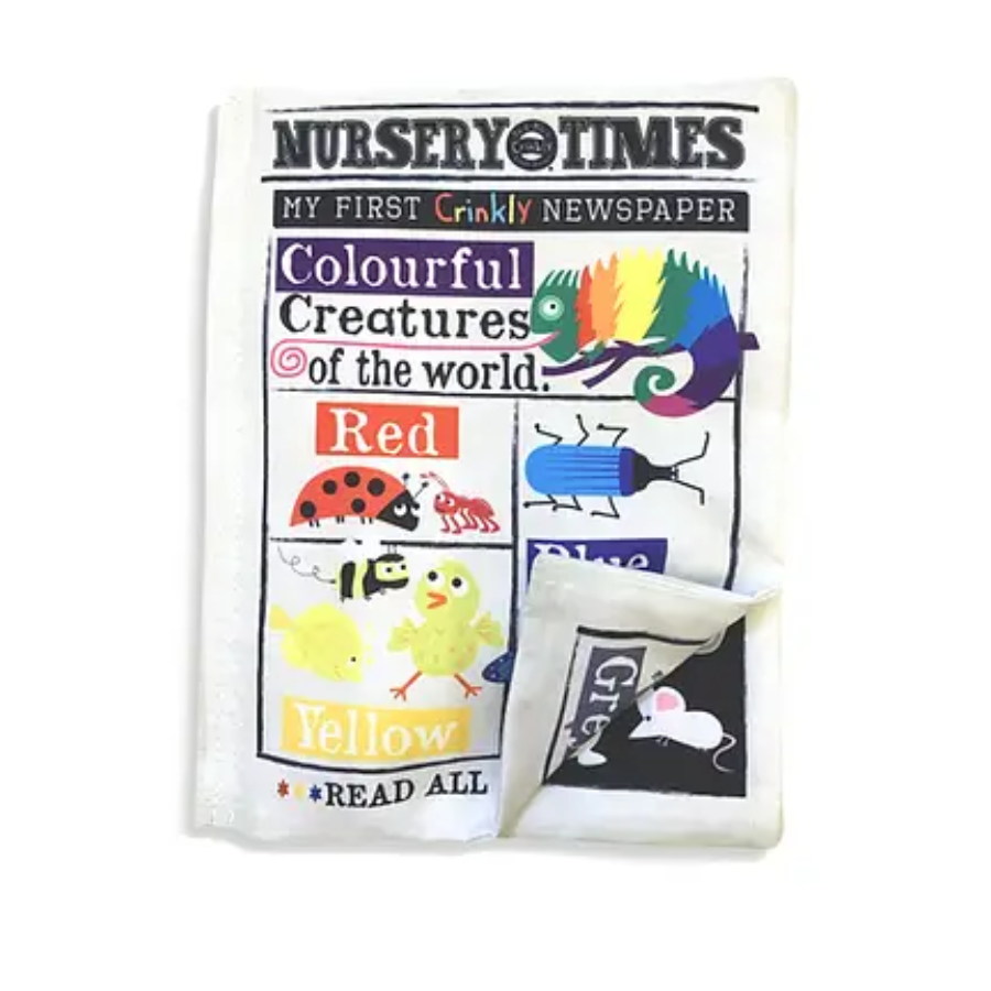 Jo & Nic's Crinkly Cloth Books Nursery Times - My First Crinkly Newspaper (0+)