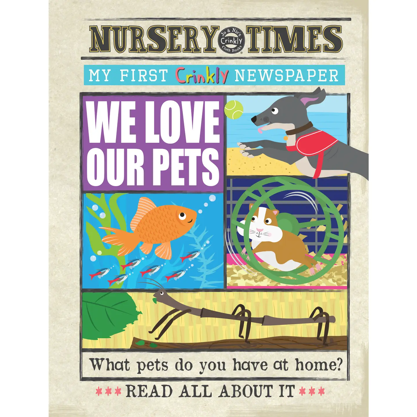Jo & Nic's Crinkly Cloth Books Nursery Times - My First Crinkly Newspaper (0+)