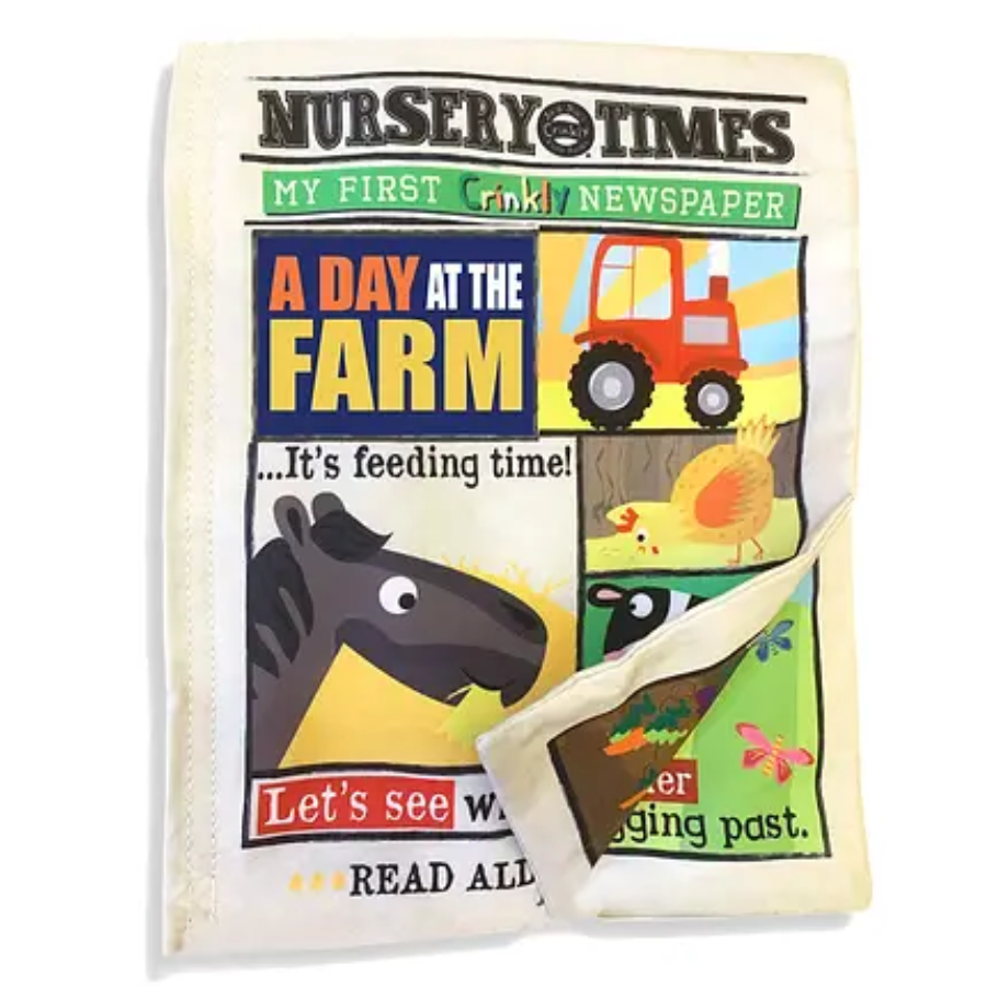 Jo & Nic's Crinkly Cloth Books Nursery Times - My First Crinkly Newspaper (0+)