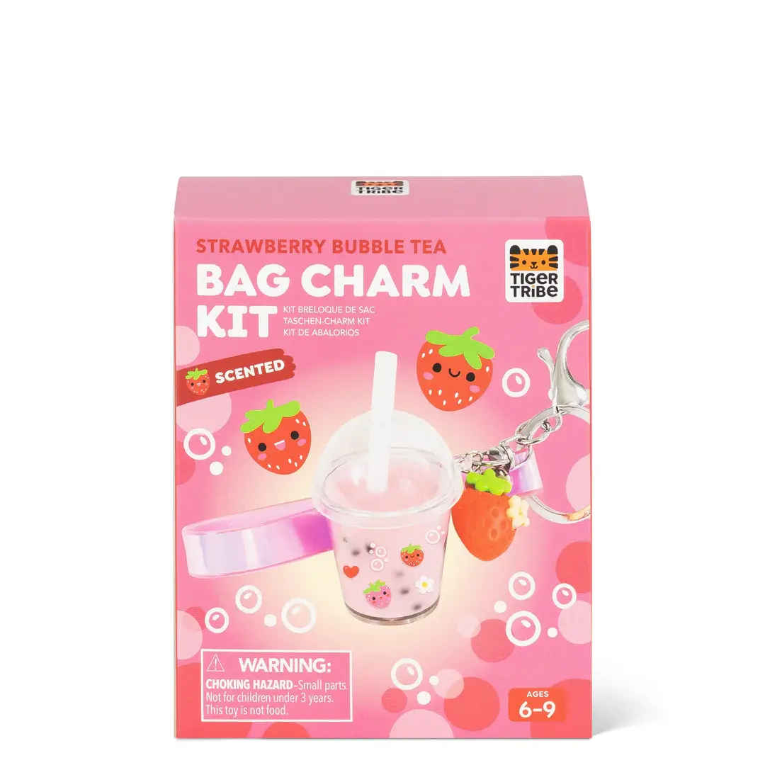 Tiger Tribe Bag Charm Kit - Bubble Tea (ages 6-9)