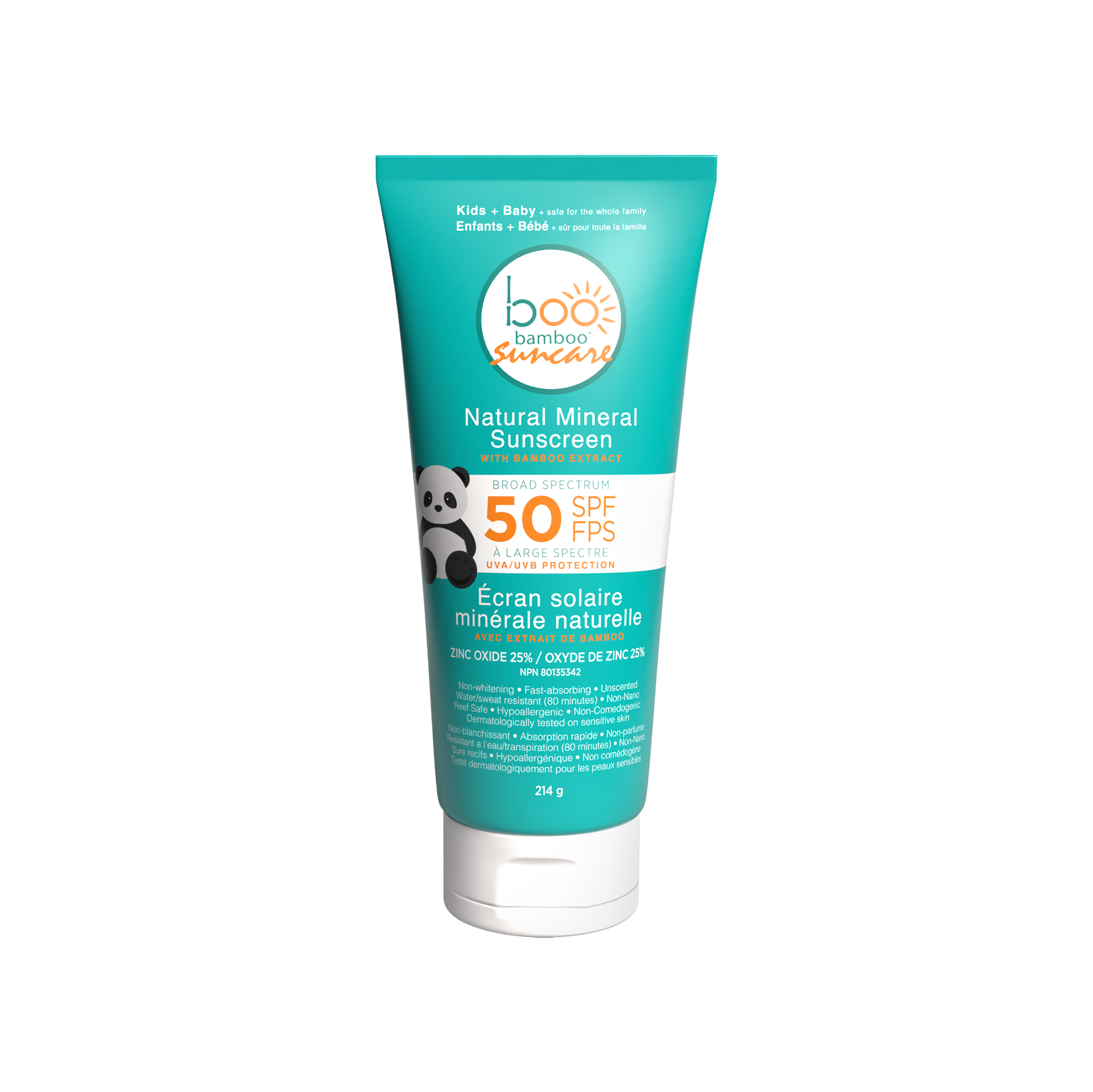 Baby Boo Bamboo BooBamboo Natural Mineral Sunscreen  SPF50 (214g)