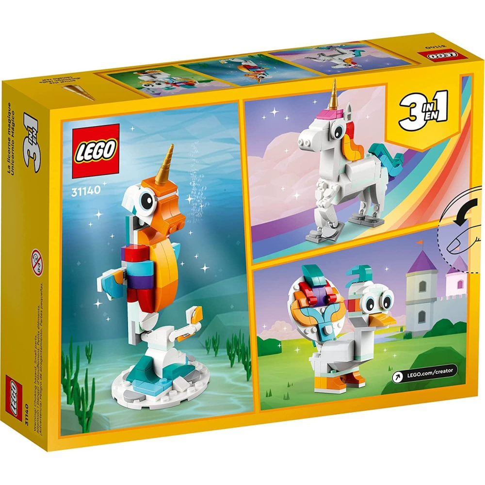 Lego Lego CREATOR 31140 3-in-1 Magical Unicorn Seahorse Duck (145 pcs) 7+