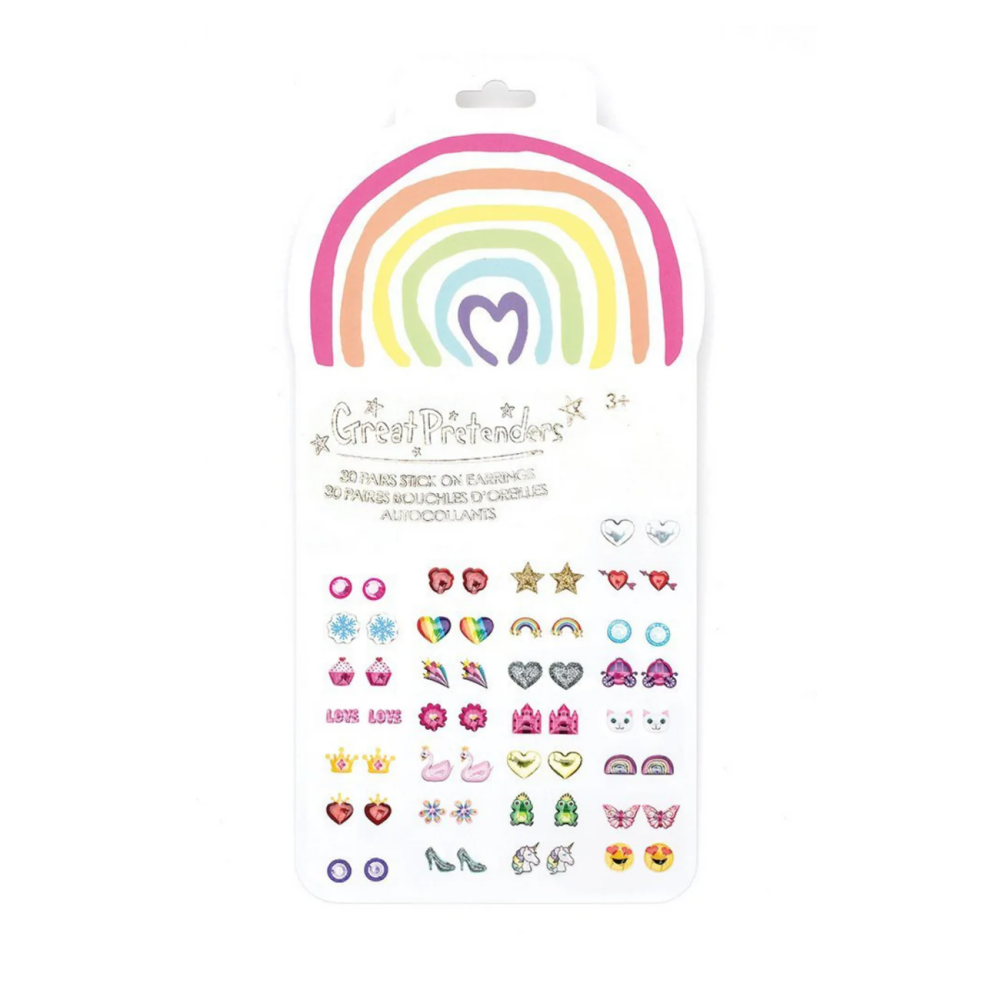Great Pretenders Rainbow Love Sticker Earrings (3+)