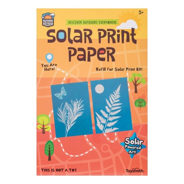 Outdoor Discovery Solar Print Paper (refill 12 sheets  5"x7") 5+