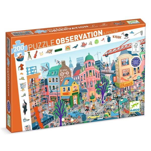 djeco Observation Puzzle (200pcs) The City (6+)