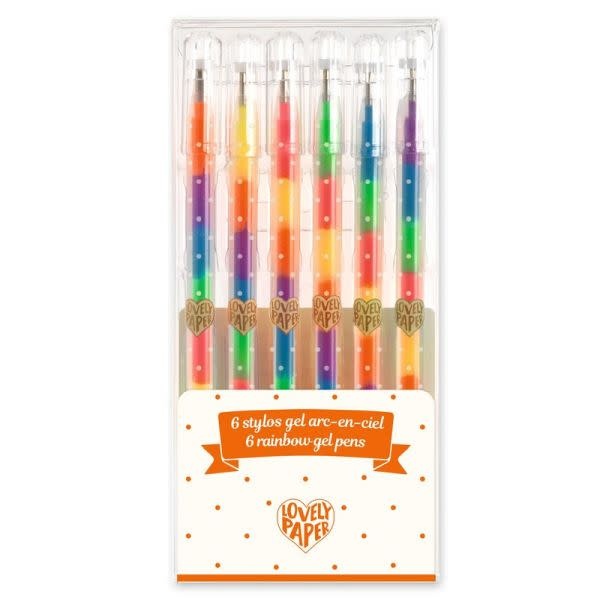 djeco 6 Rainbow Gel Pens (6+)