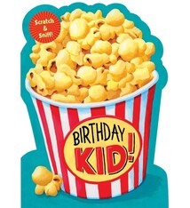 Playhouse Birthday Kid! Popcorn Scratch & Sniff card