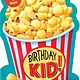 Playhouse Birthday Kid! Popcorn Scratch & Sniff card