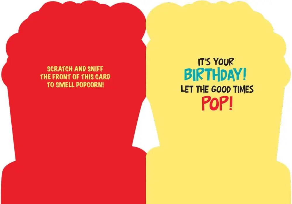 Playhouse Birthday Kid! Popcorn Scratch & Sniff card