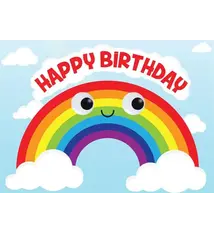 Playhouse Happy Birthday Googly Eye Rainbow card