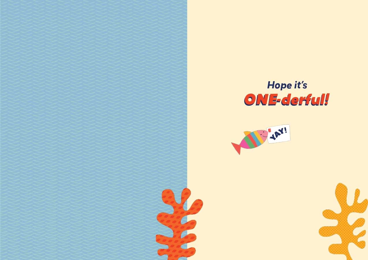 Playhouse You're 1 Today!! Whale card