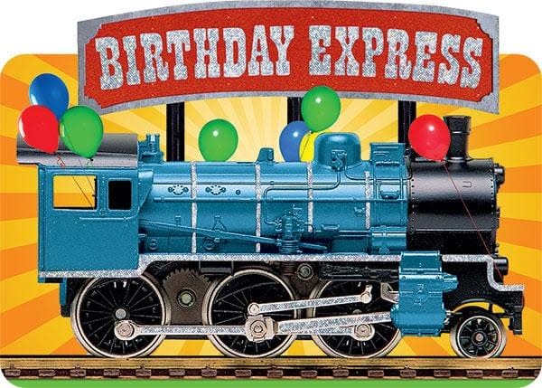 Playhouse Birthday Express foil greeting card