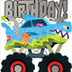 Playhouse Shark Monster Truck foil greeting card